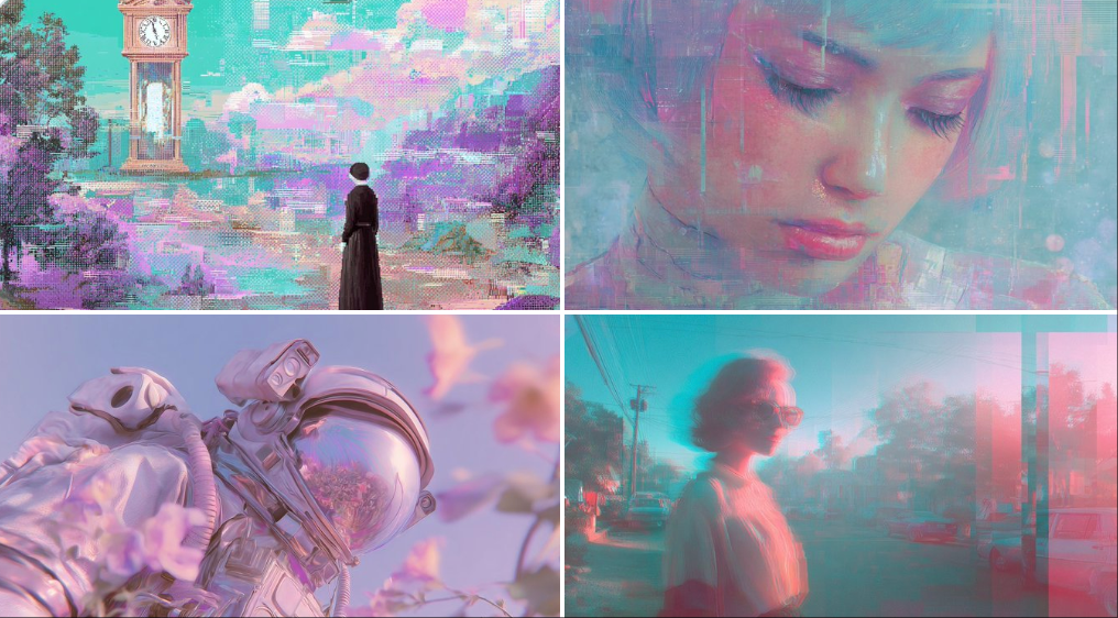 梦幻般的蒸汽波失真