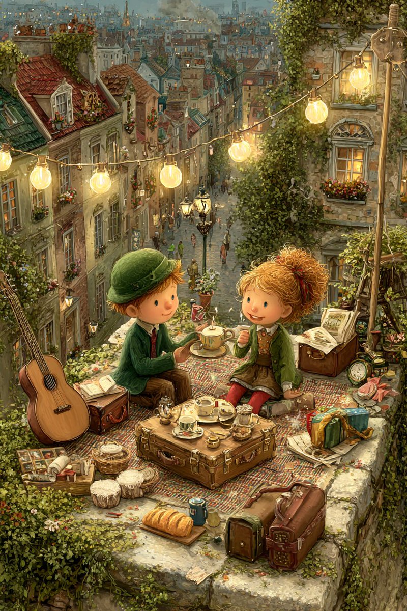 月光屋顶茶话会