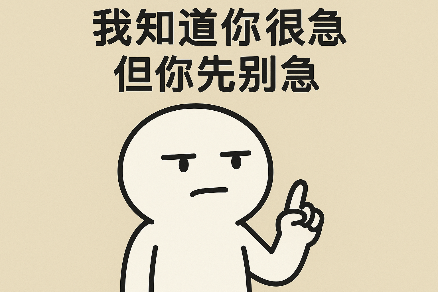 我知道你很急但你先别急