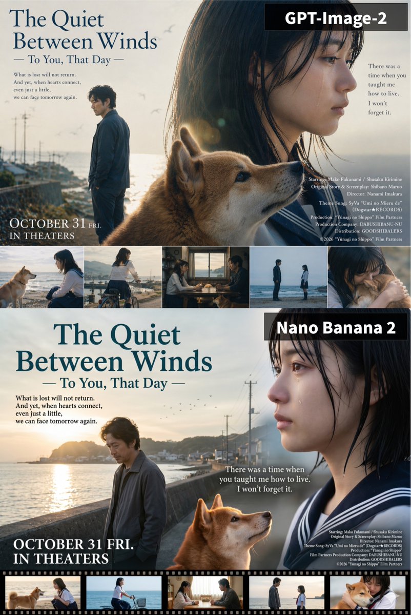 一张采用分层蒙太奇构图的电影海报