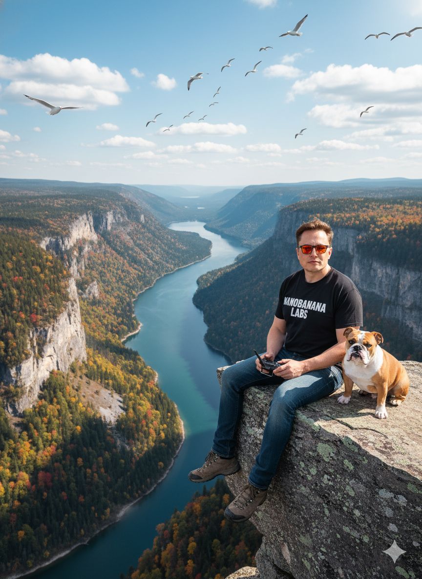 与狗狗一起在悬崖边飞无人机的奇妙体验