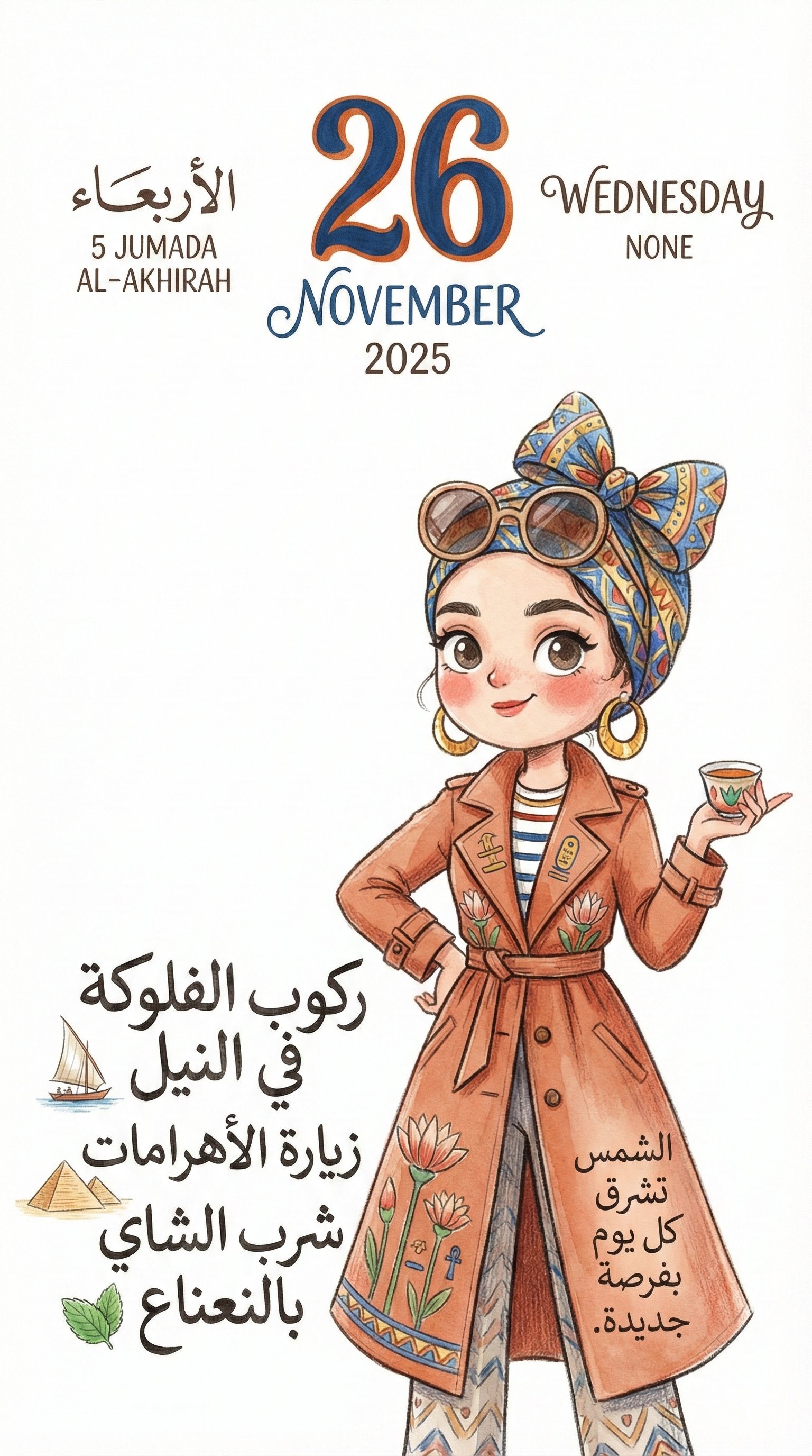 创意手绘竖版日历插图设计指南与元素解析