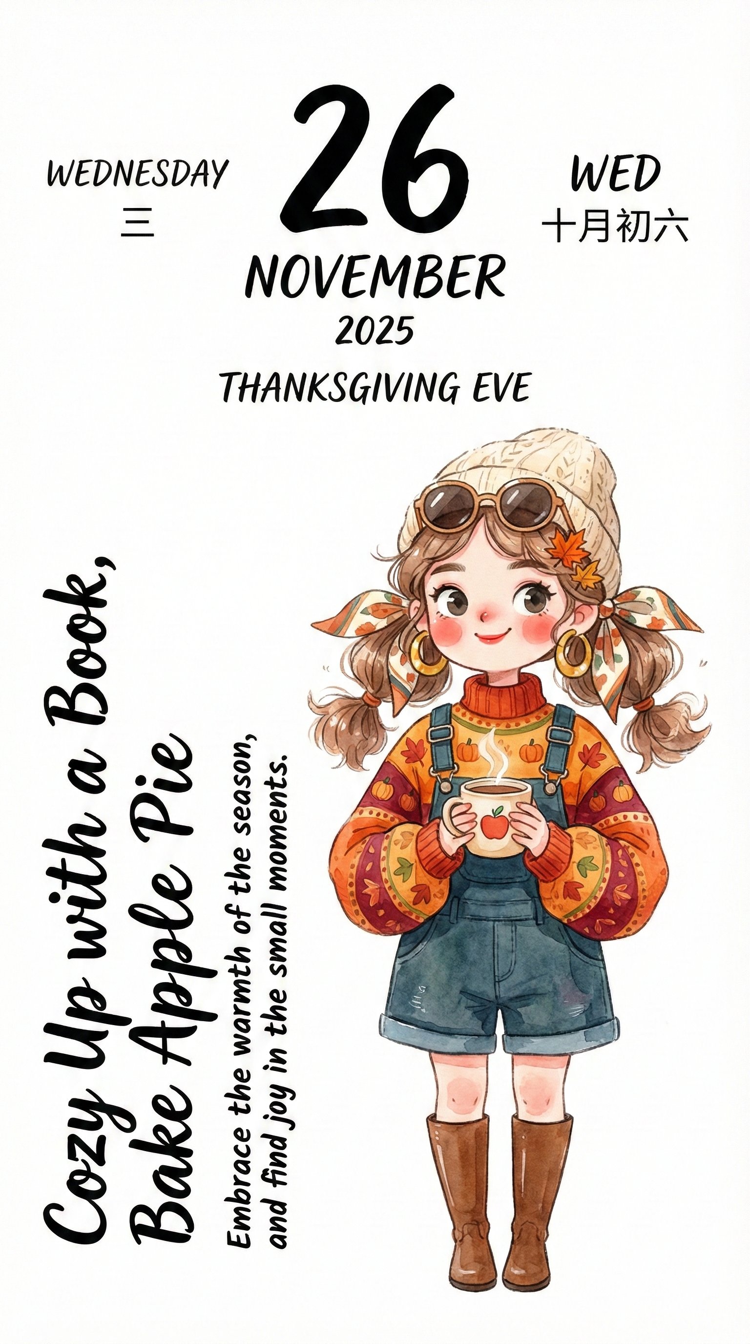 创意手绘竖版日历插图设计指南与元素解析