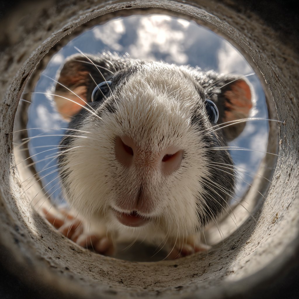 极端视角下的可爱动物碗内摄影艺术