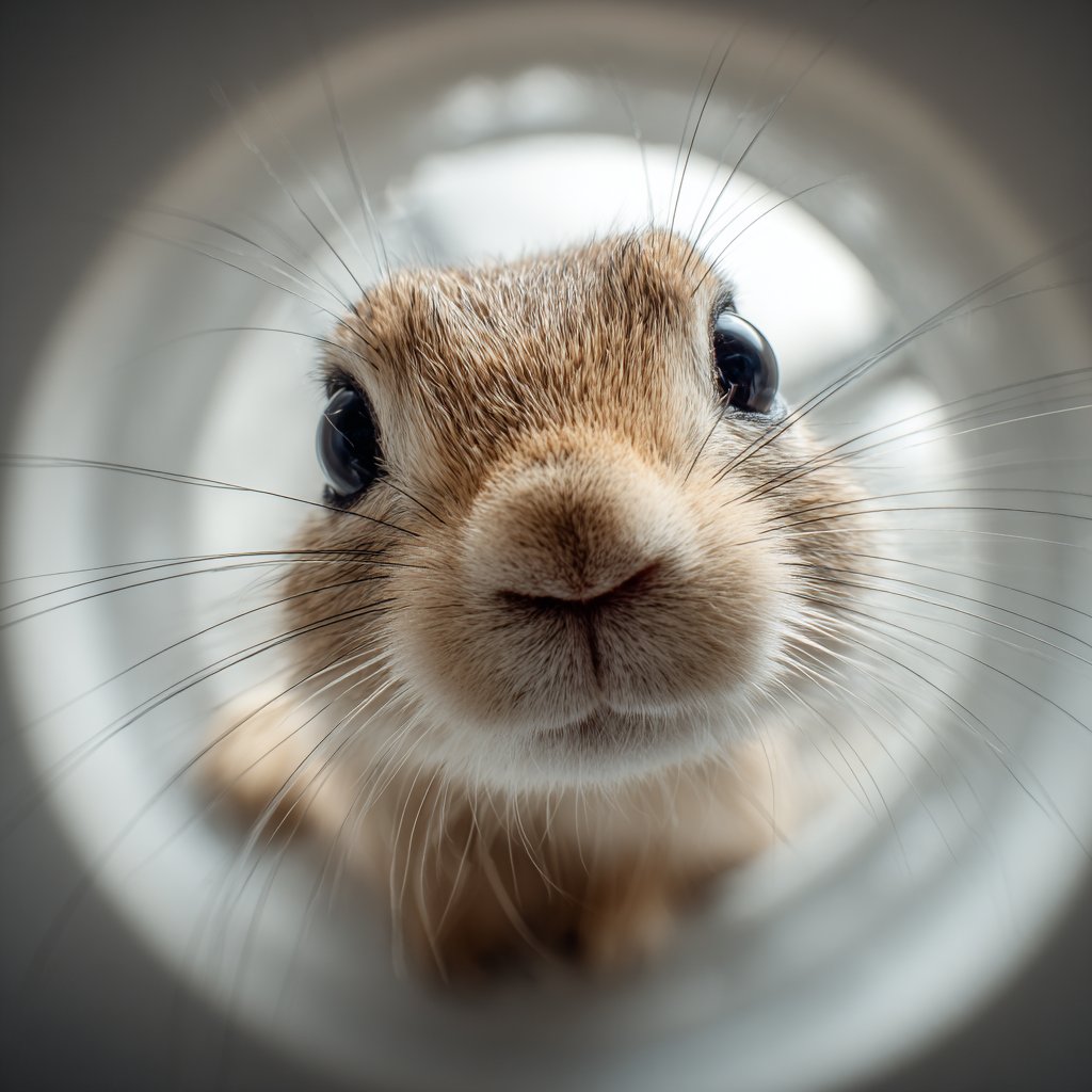 极端视角下的可爱动物碗内摄影艺术