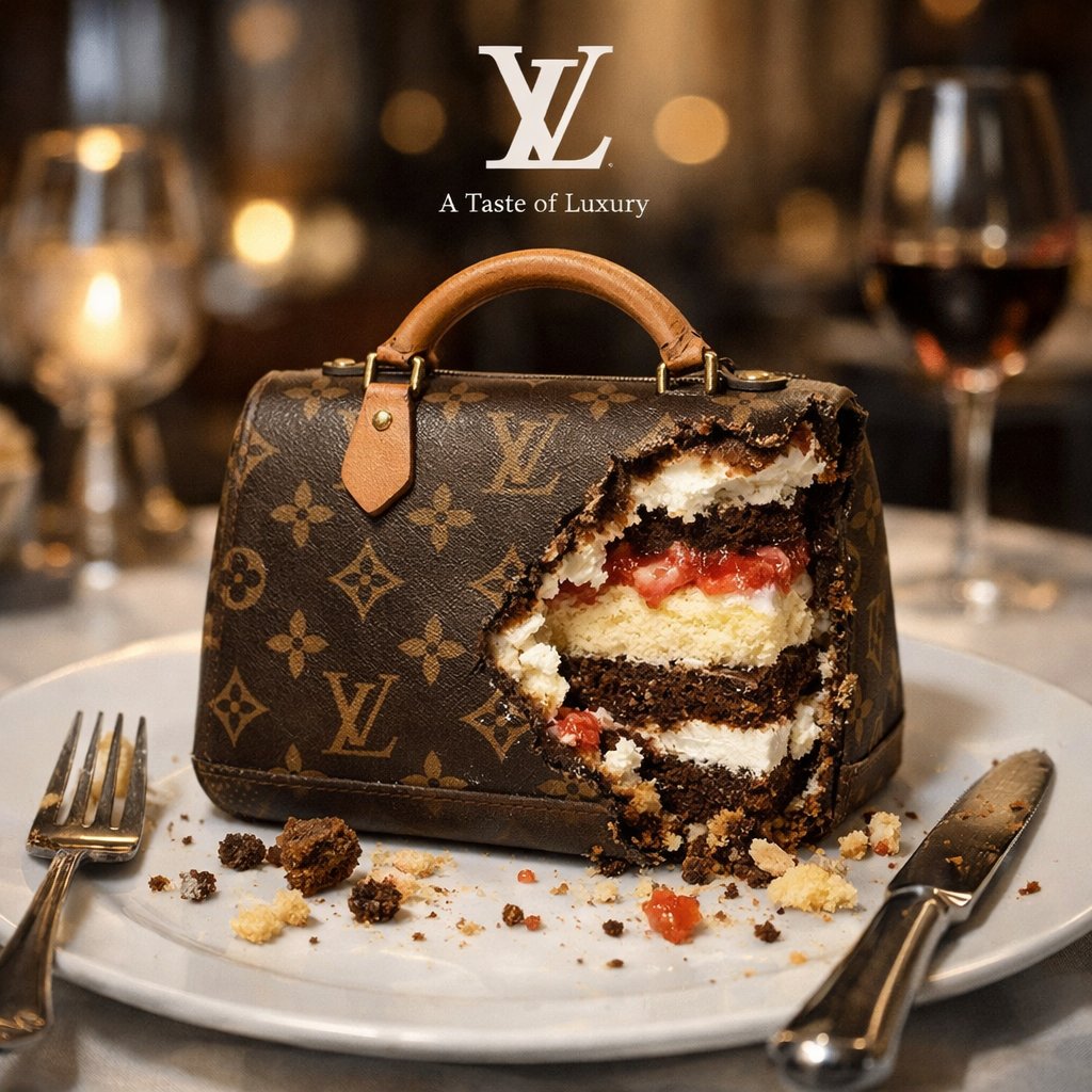 A bitten realistic classic [brand] product on the dish, revea...