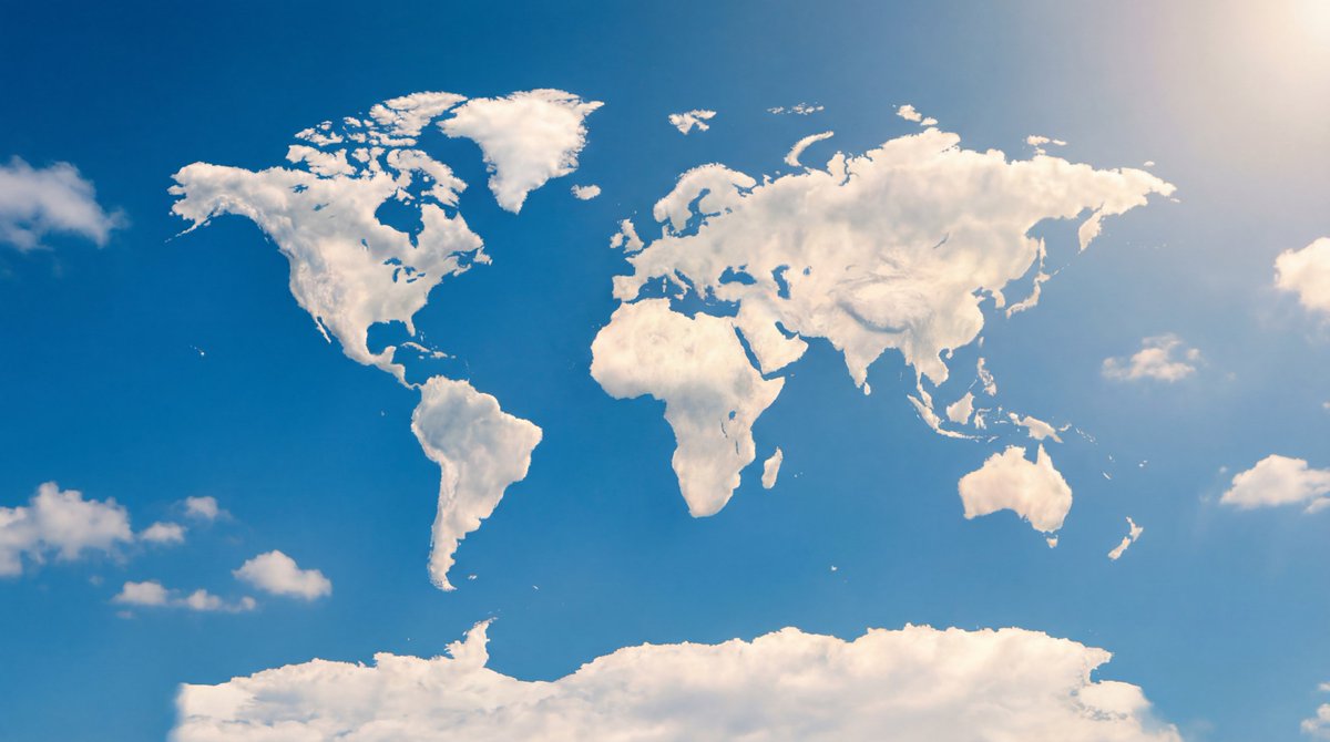 A photorealistic image of a cloud in the sky, uniquely shaped...