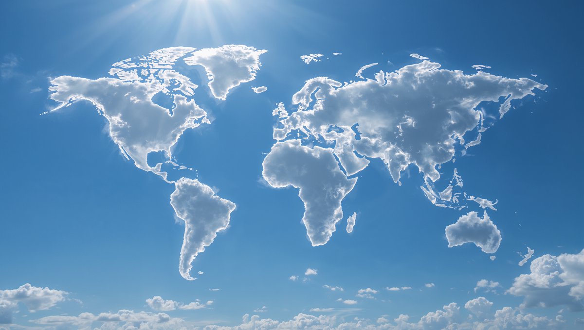 A photorealistic image of a cloud in the sky, uniquely shaped...