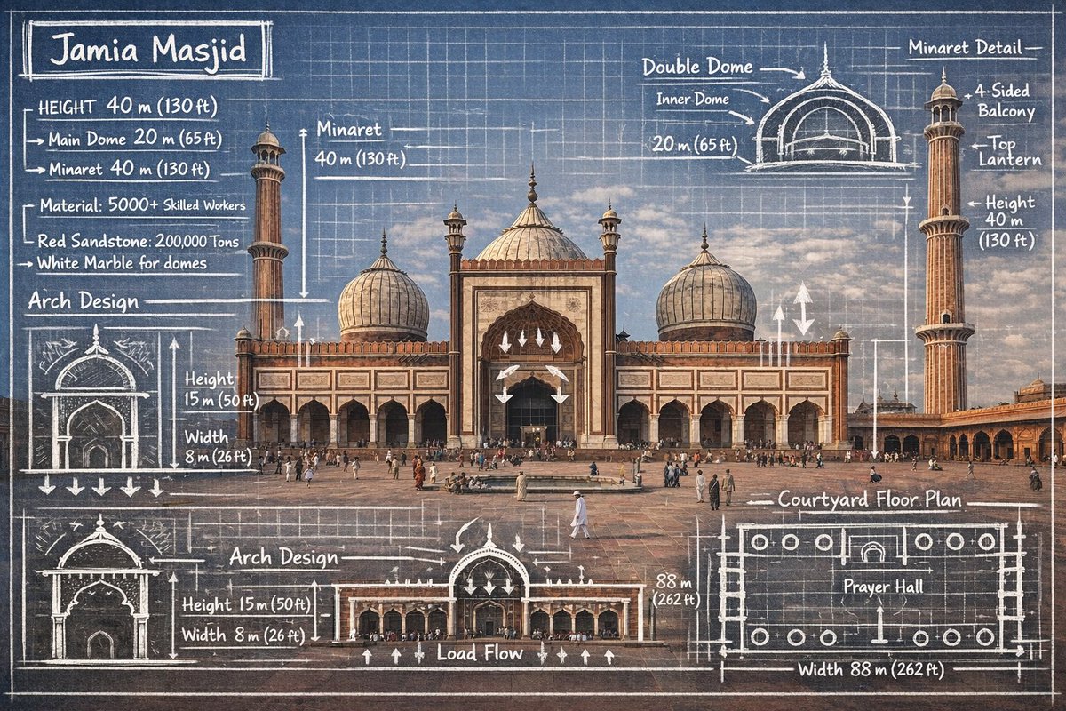 Create an infographic image of [LANDMARK], combining a real p...