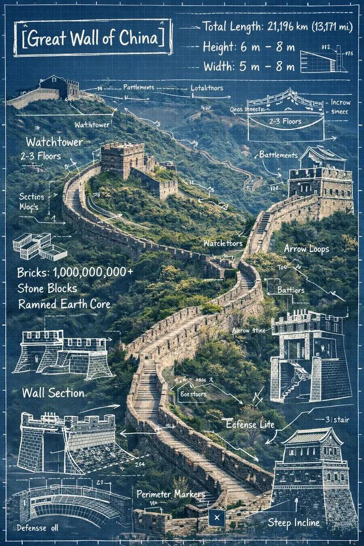 Create an infographic image of [LANDMARK], combining a real p...