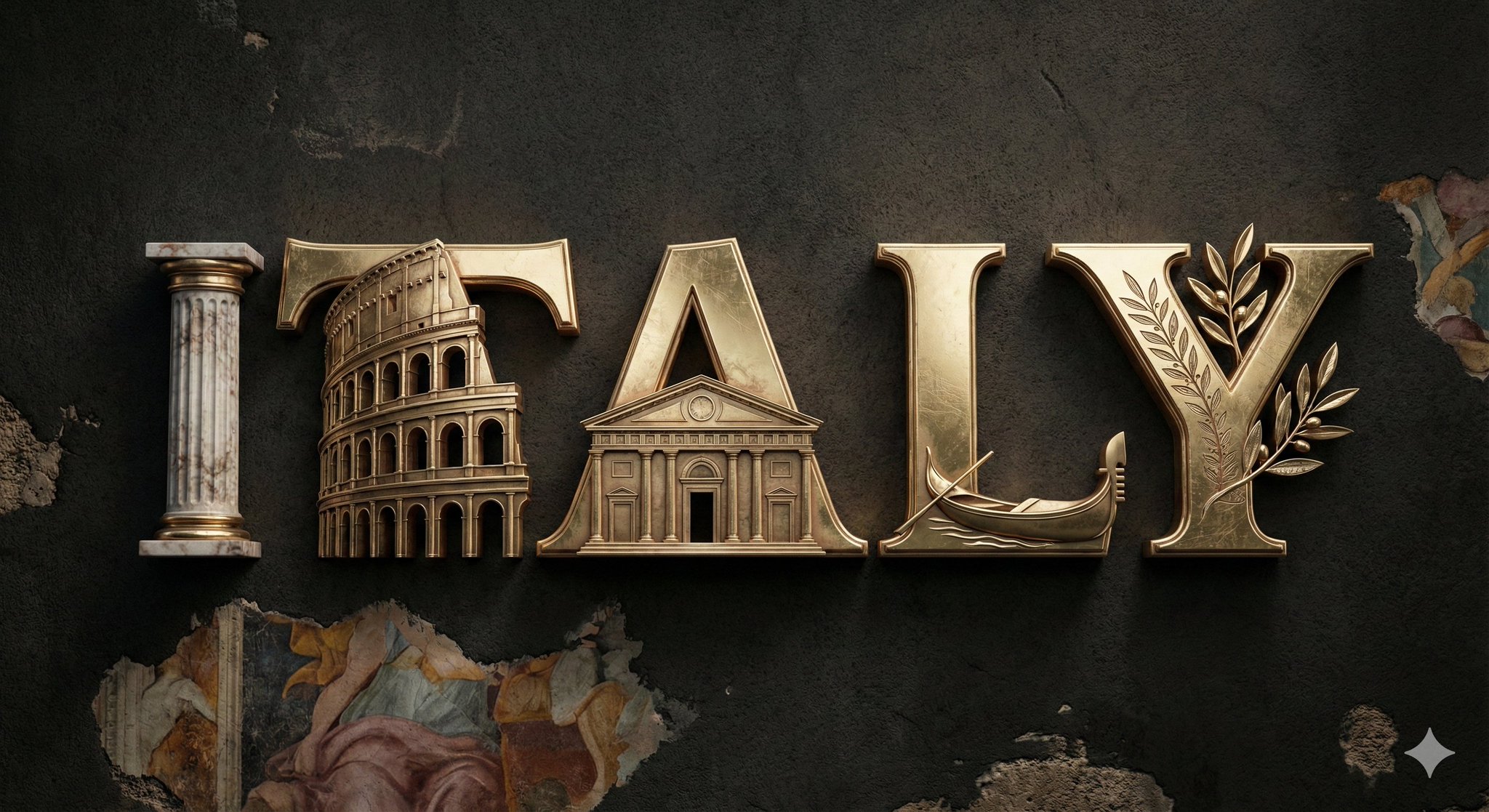 A high quality 3D metallic typography design of the word [COU...