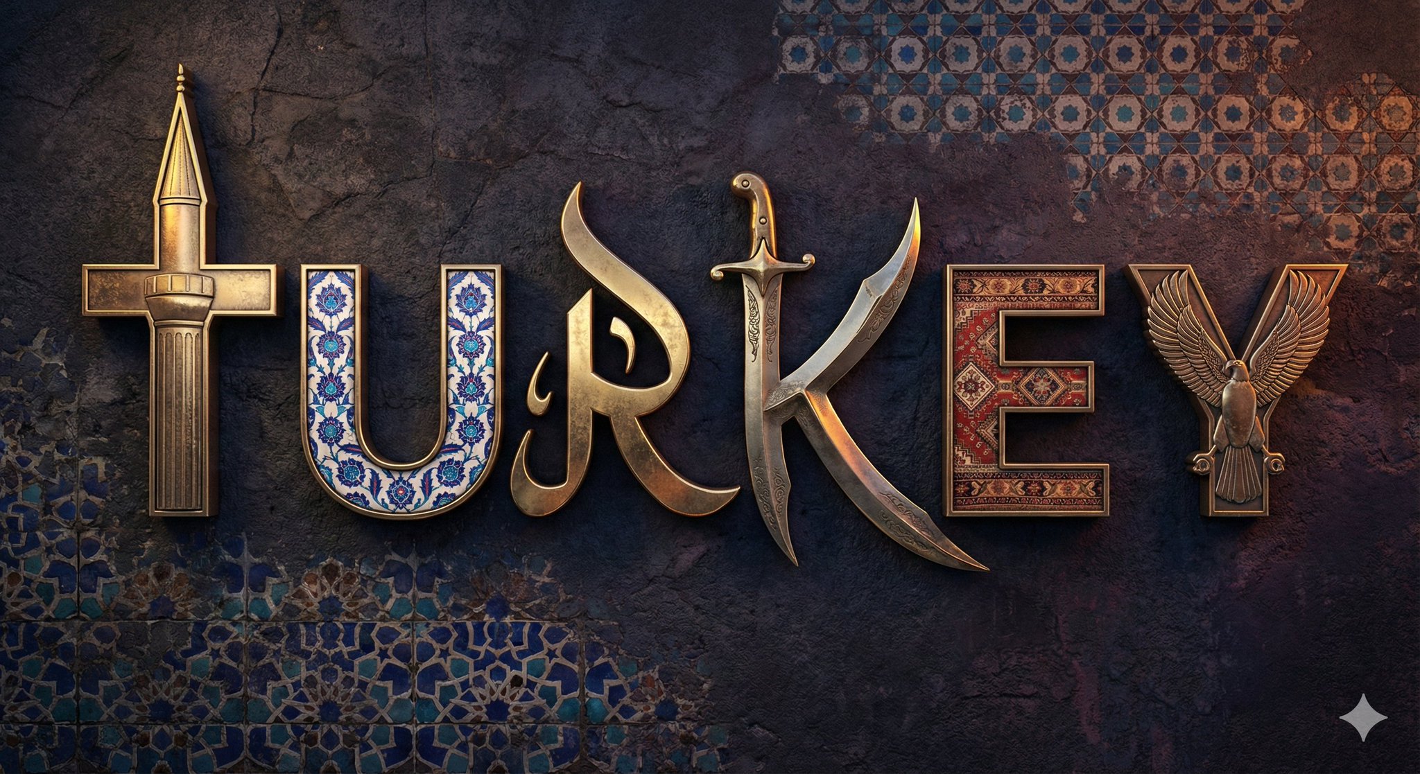 A high quality 3D metallic typography design of the word [COU...