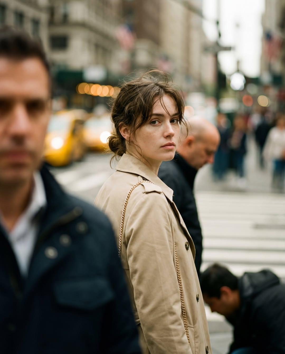 "Objective": "Create a realistic candid street photograph wit...