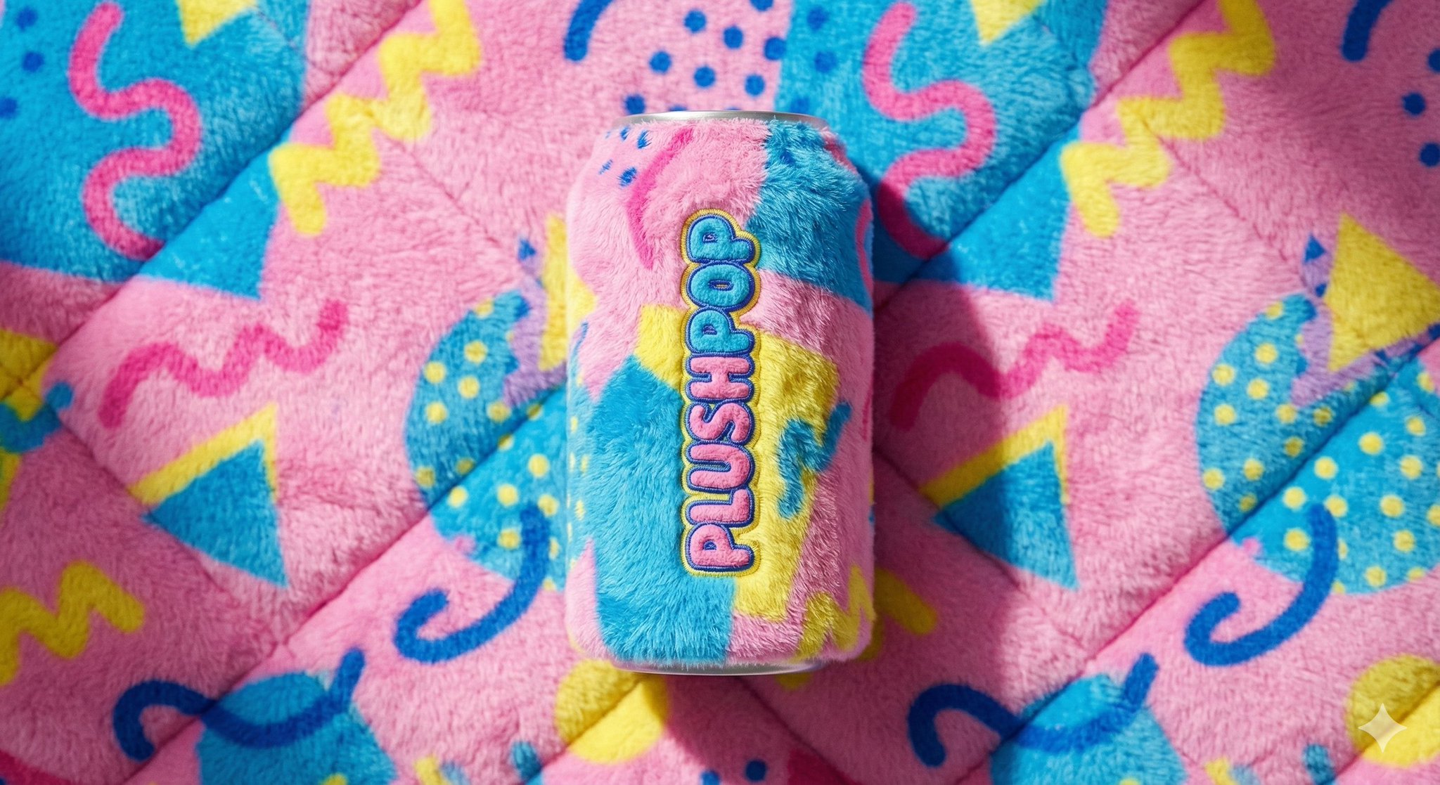 A beverage can branded [BRAND NAME], entirely made from vibra...