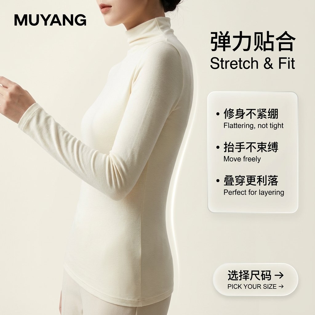 9：16竖版高端极简时尚产品海报。柔和摄影棚自然日光，温暖米白渐变背景（奶油色、燕麦色），画面极致干净。精致亚洲女性模特（...