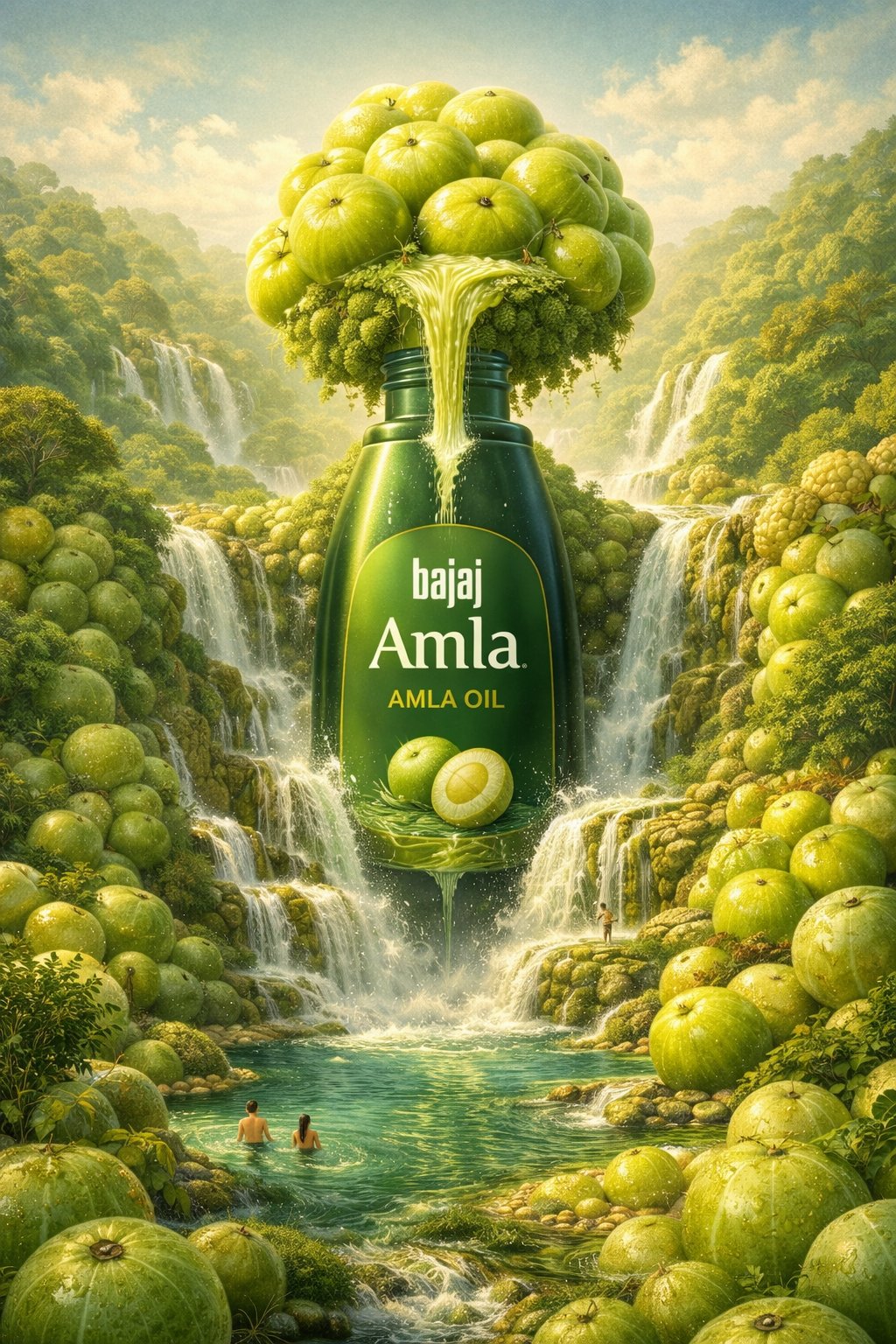 为油品品牌设计的下一步食材插画提示超现实风格