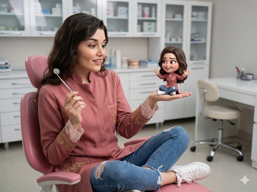 办公室里的真实人与3D迷你立绘对比与互动