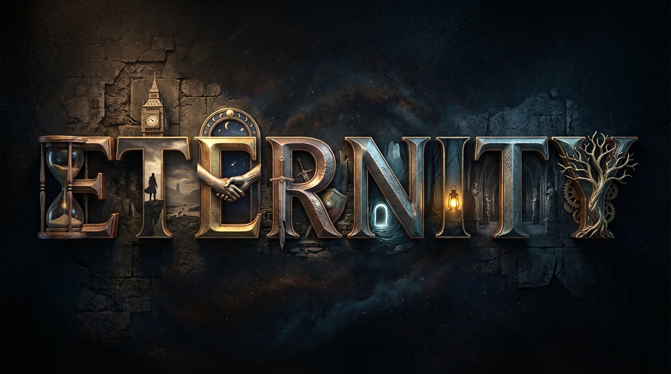 Create a high quality 3D metallic typography composition of t...