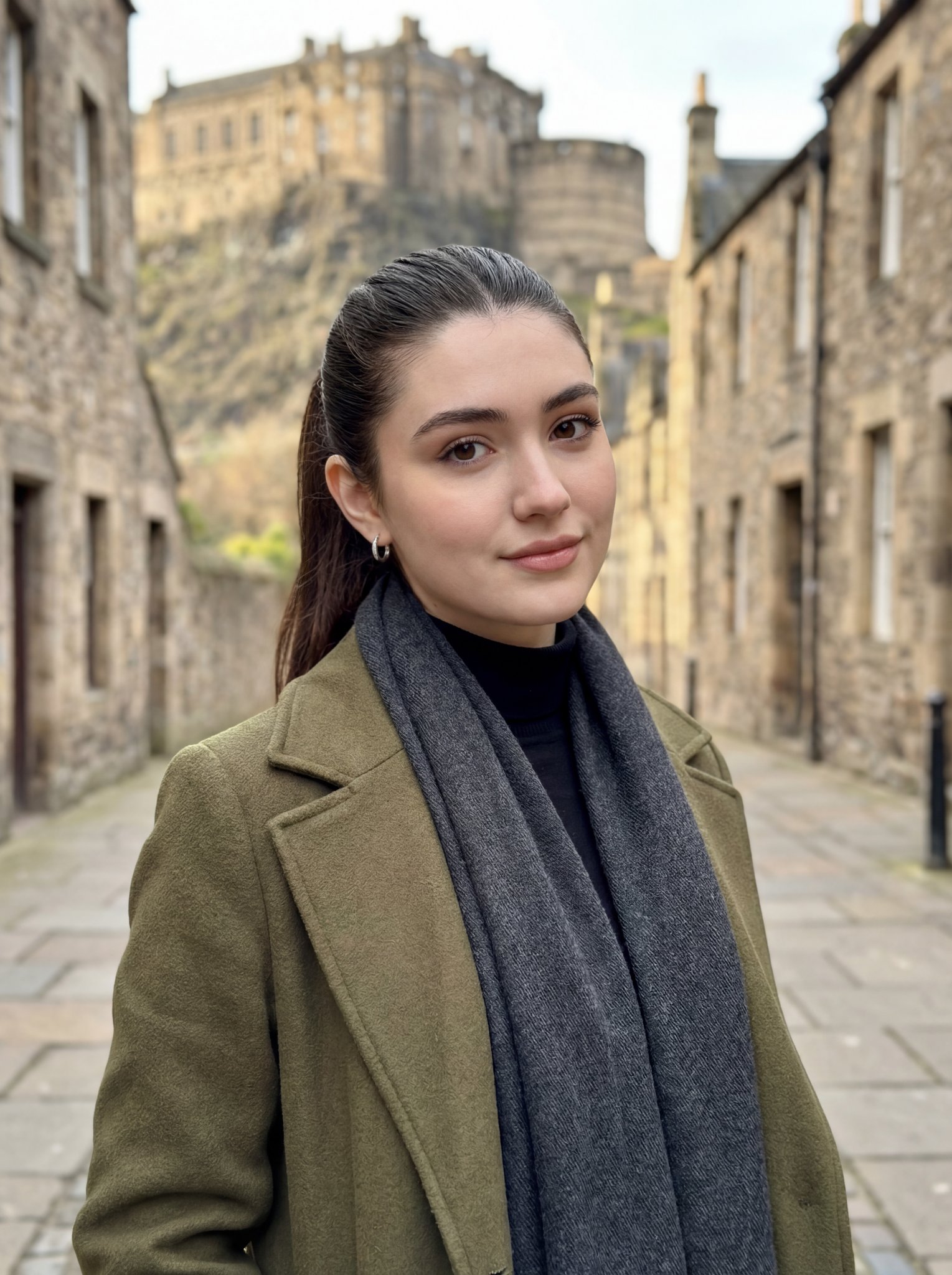 { "composition": { "framing": "vertical portrait orientation"...