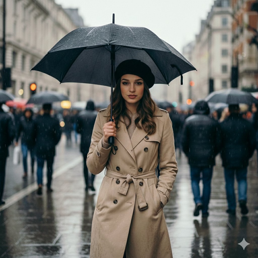 "render goal": "Ultra cinematic, hyper realistic rainy street...