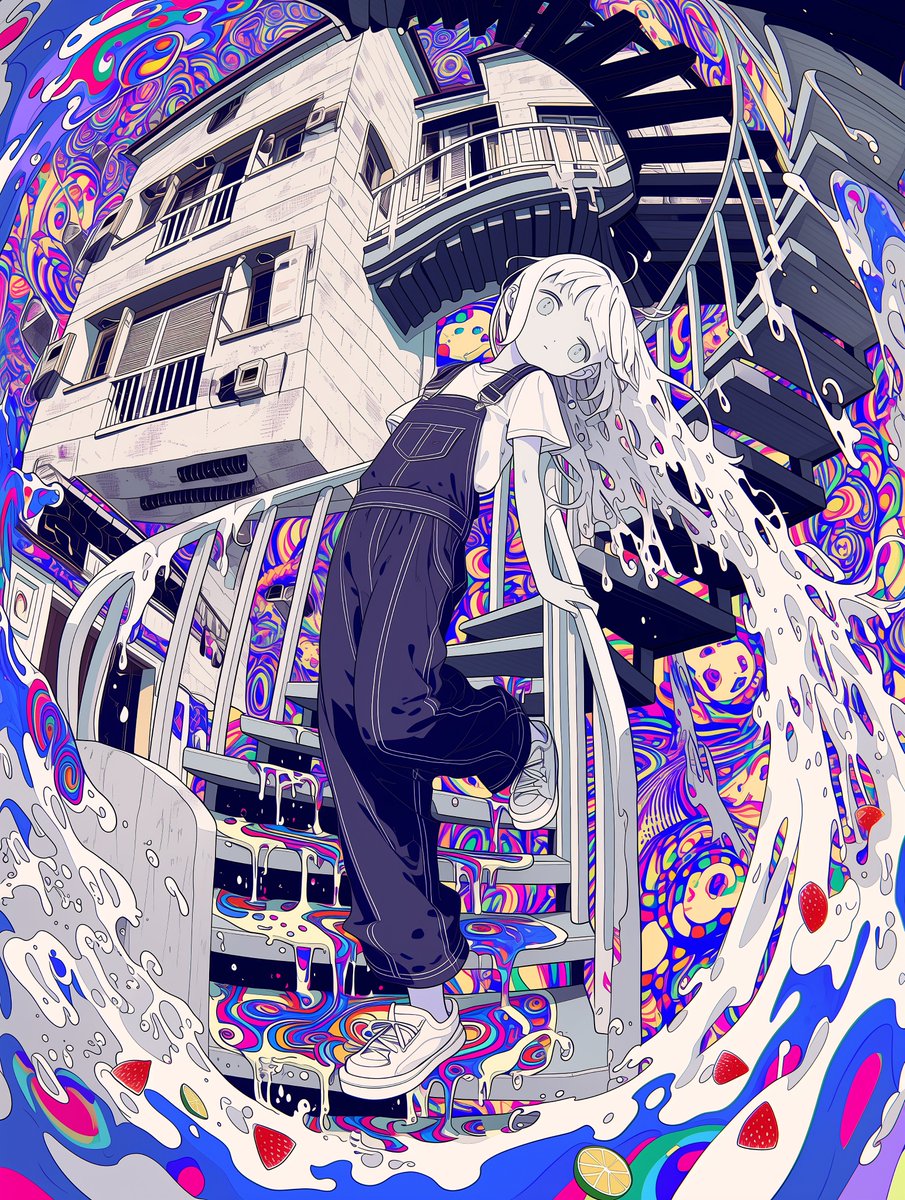 neo expressionism, zentangle, beautiful weirdcore, dark moe a...