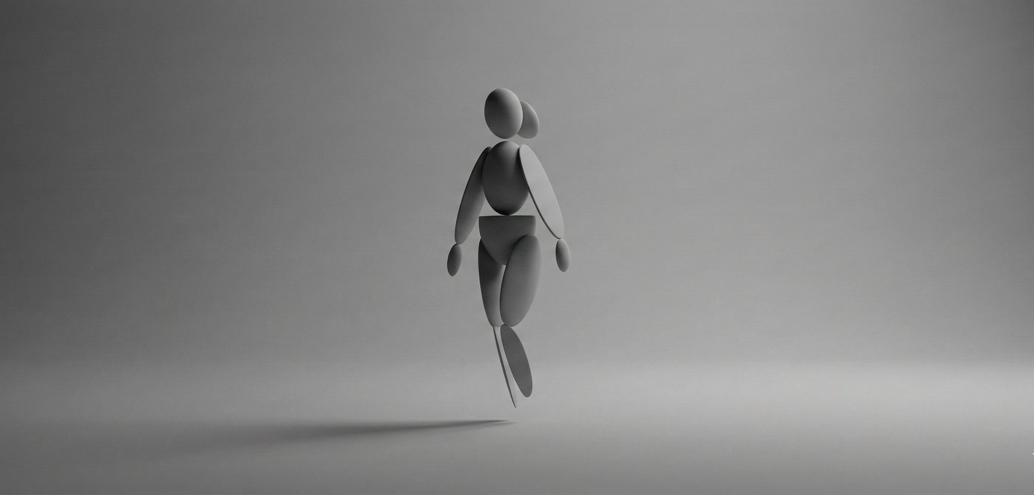 [SUBJECT] abstracted into simple geometric forms, floating in...