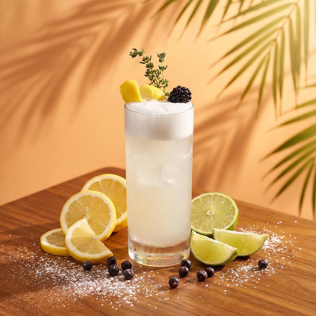 A high end studio photograph of a [YOUR COCKTAIL], shot from...