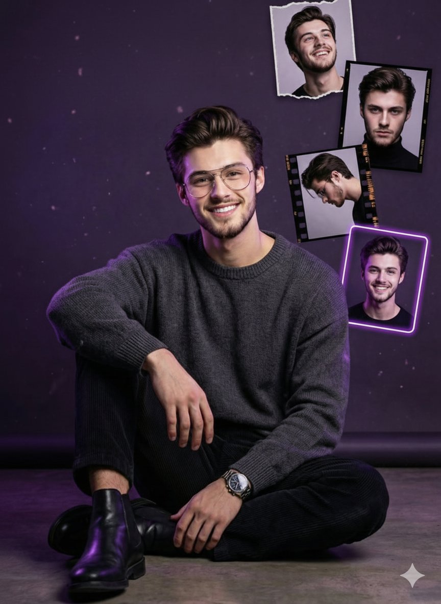 "Objective": "Create a stylish, cinematic birthday themed stu...