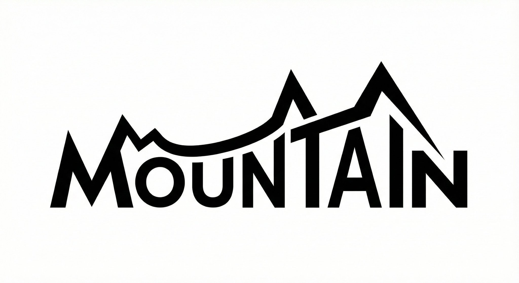 A minimalist logo design where the word "[WORD]" is transform...