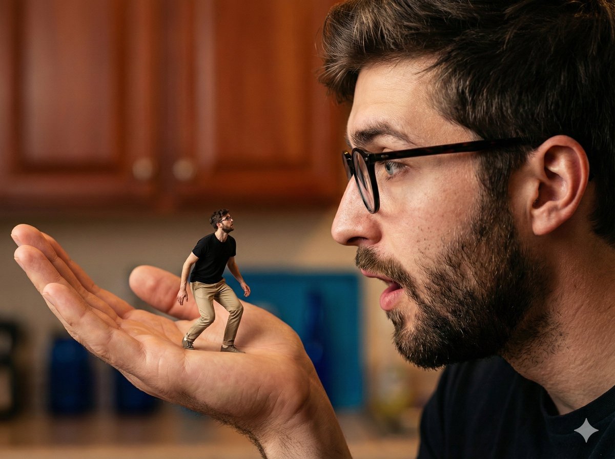 A hyper realistic, surreal composite shot utilizing forced pe...