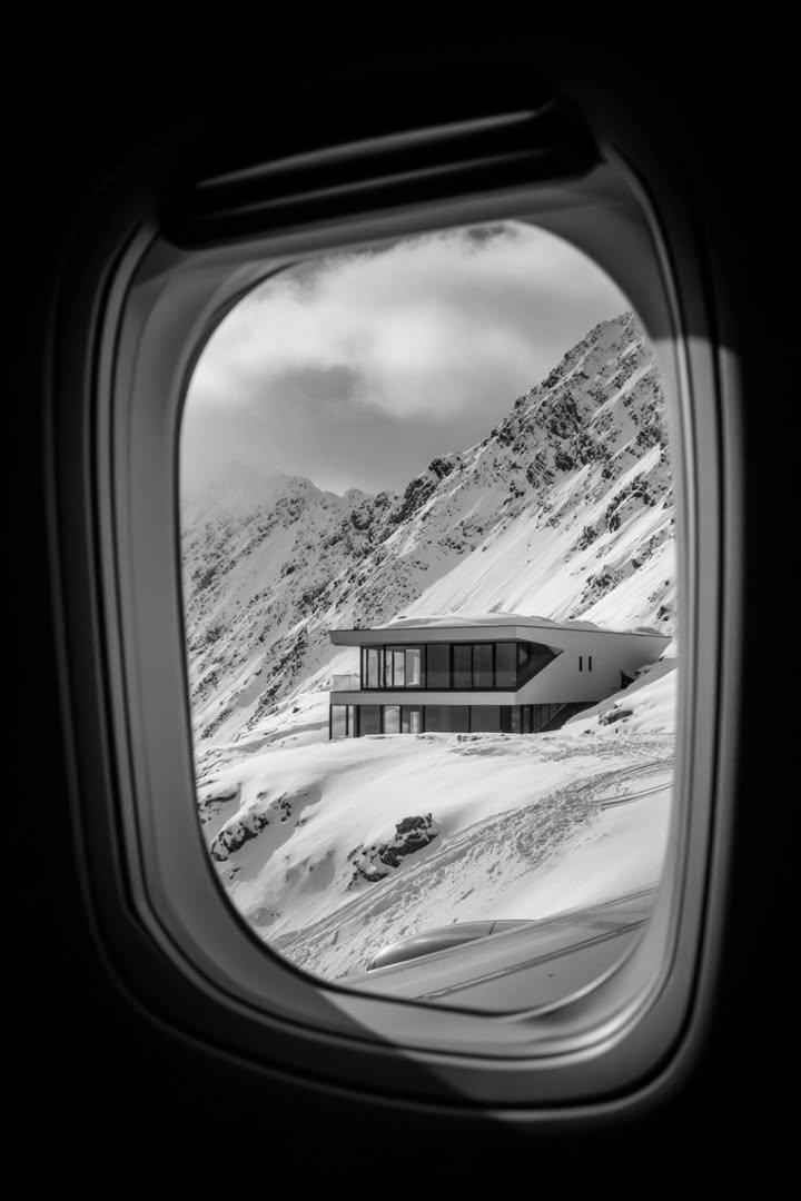 a window looking out an airplane and you can see a 4k image o...