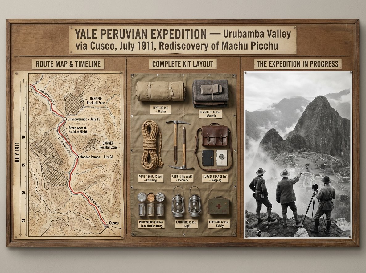 An expedition leader's planning board for [JOURNEY / MISSION]...