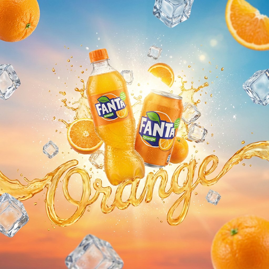 A vibrant, high end advertising visual of a [PRODUCT NAME] ca...