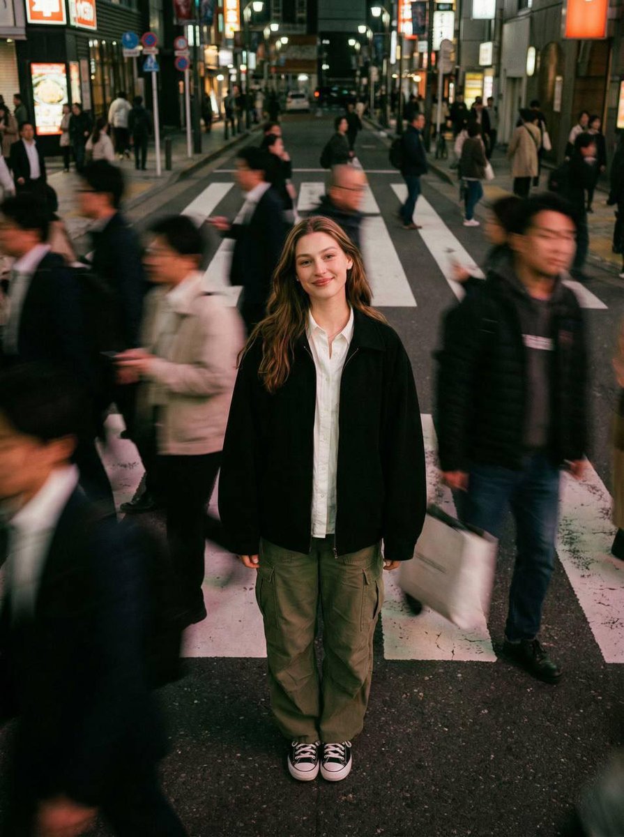 Cinematic street photography capturing a moment in motion wit...