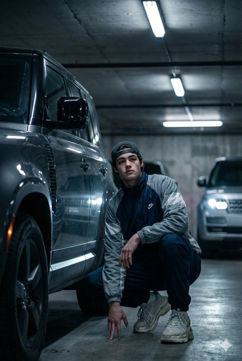 Hyper realistic low angle closeup front shot of a young man u...