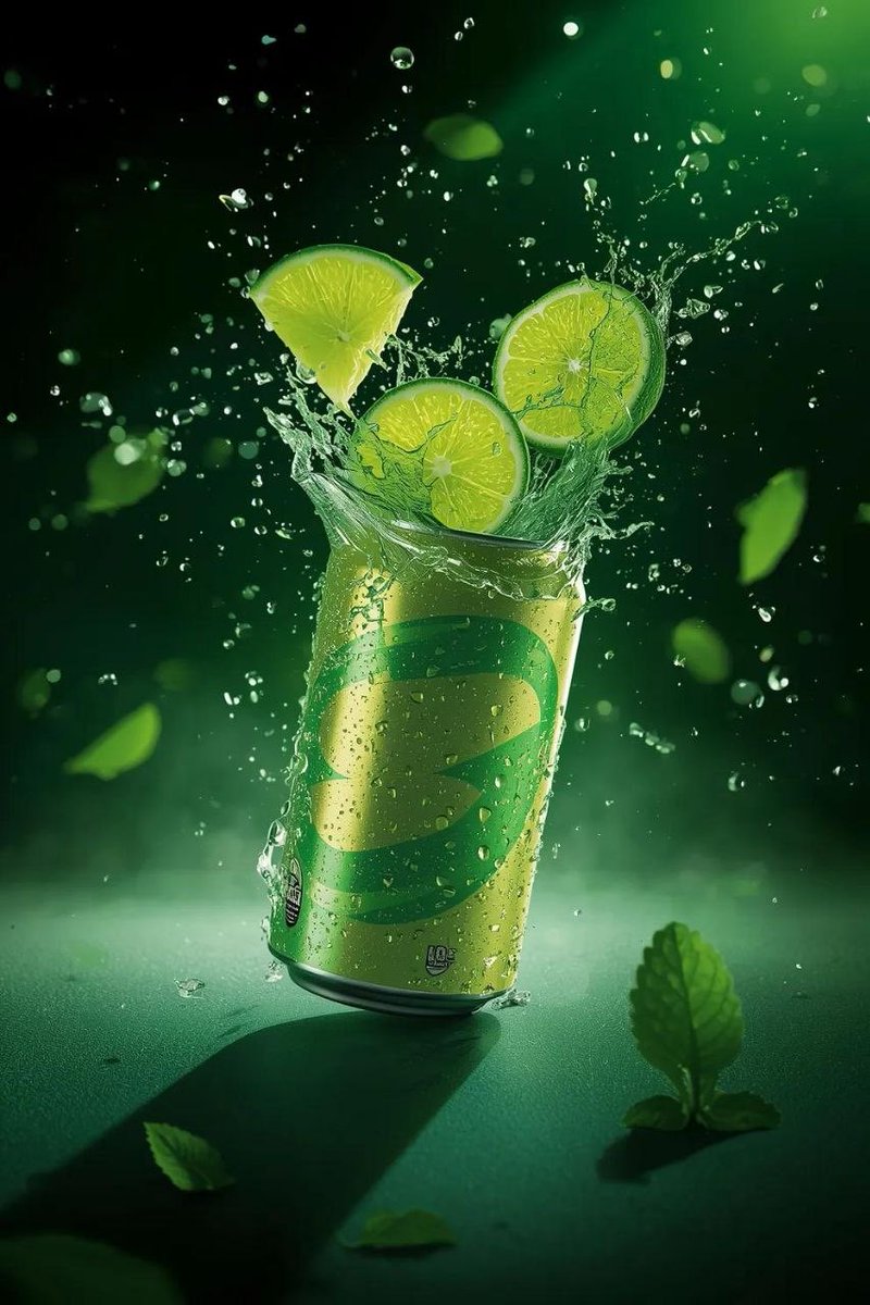 A hyper realistic commercial product shot of a refreshing lim...
