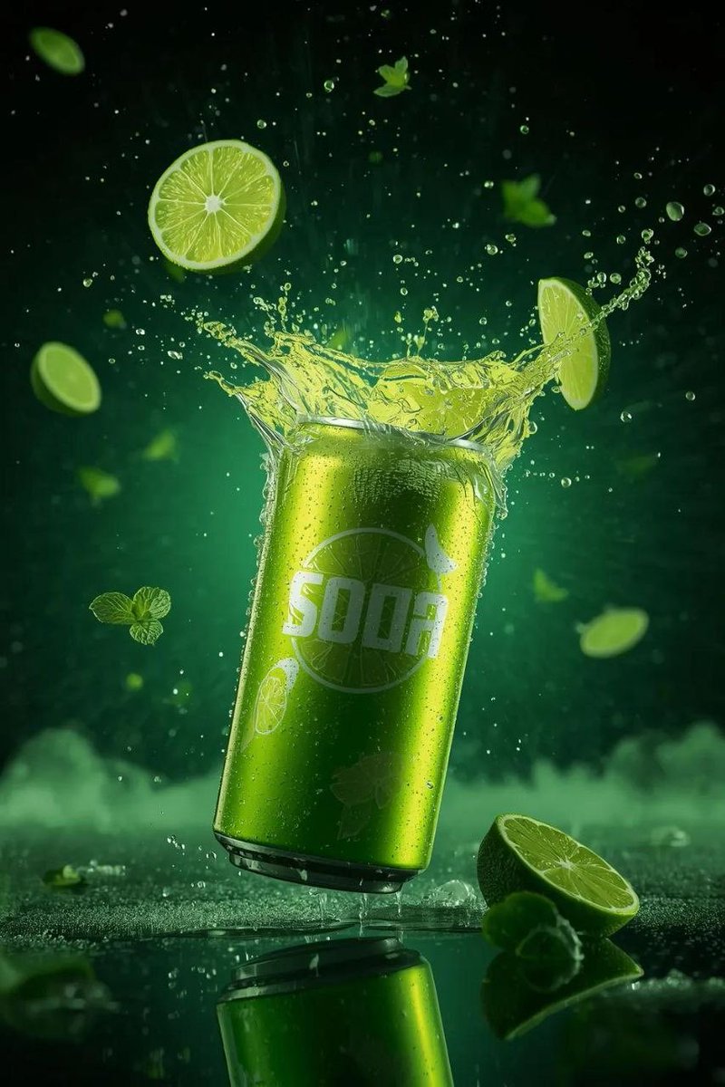 A hyper realistic commercial product shot of a refreshing lim...
