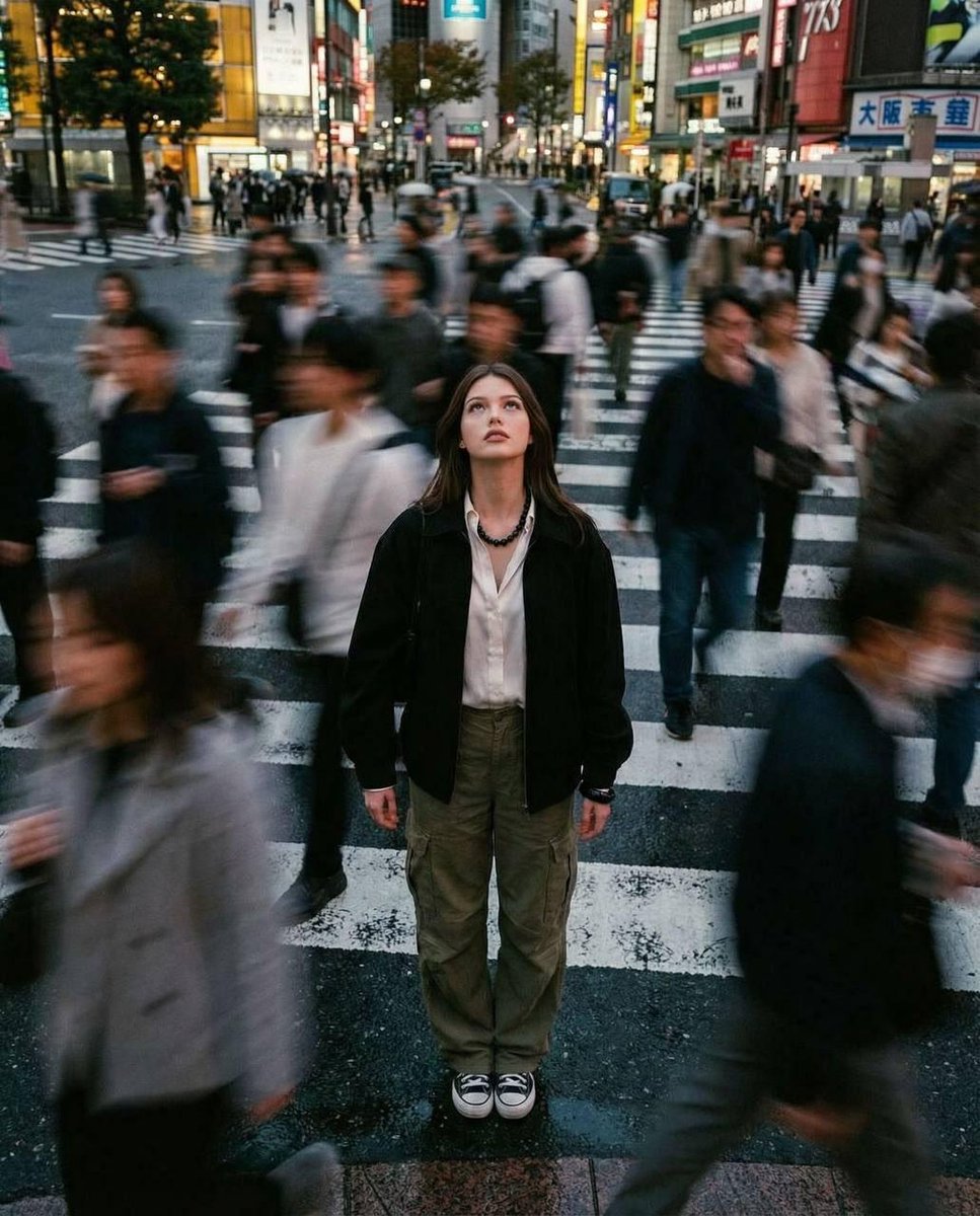 Cinematic street photography capturing a moment in motion wit...