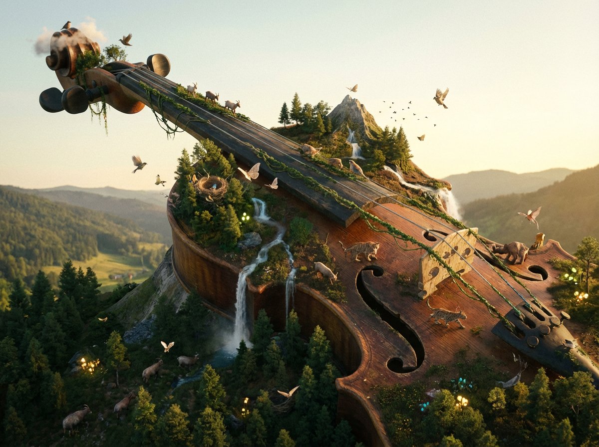 A colossal [OBJECT] reimagined as a complete natural biome. T...