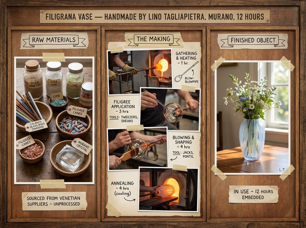 An artisan's method board for [HANDMADE OBJECT] — [TECHNIQUE...