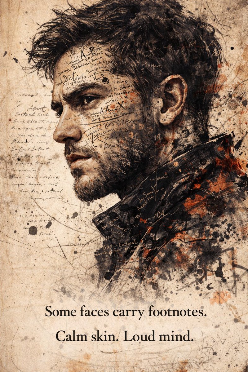 Use the uploaded photo as the main face reference. A dramatic...