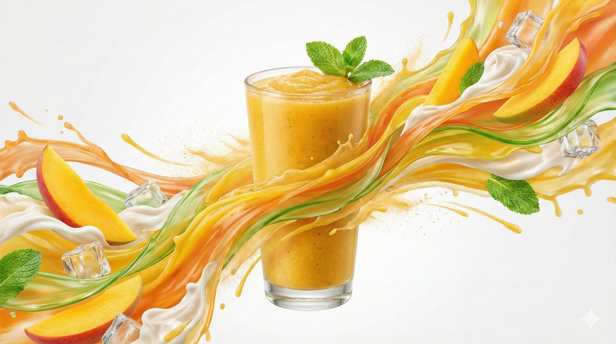 Dynamic flavor wave composition of [FOOD], with colorful ener...