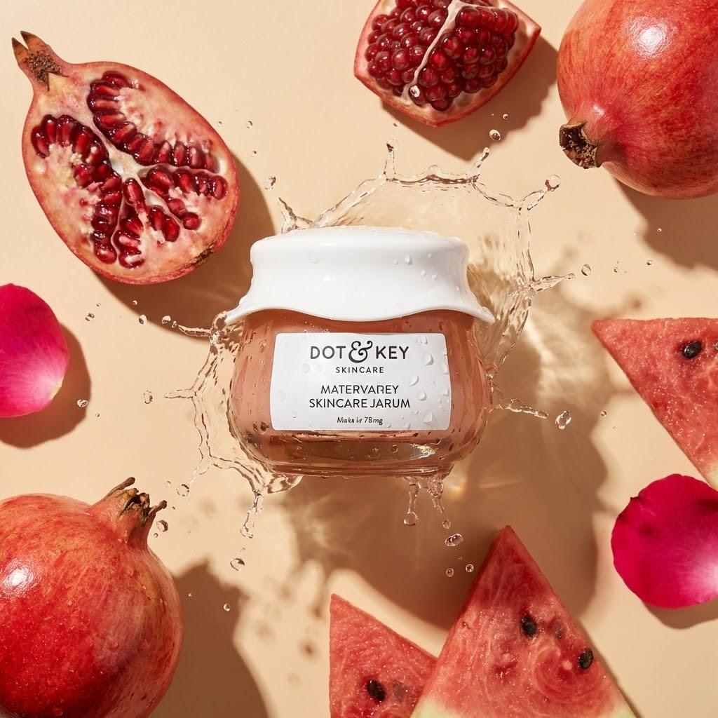 [product], centered top down flat lay, surrounded by [ingredi...