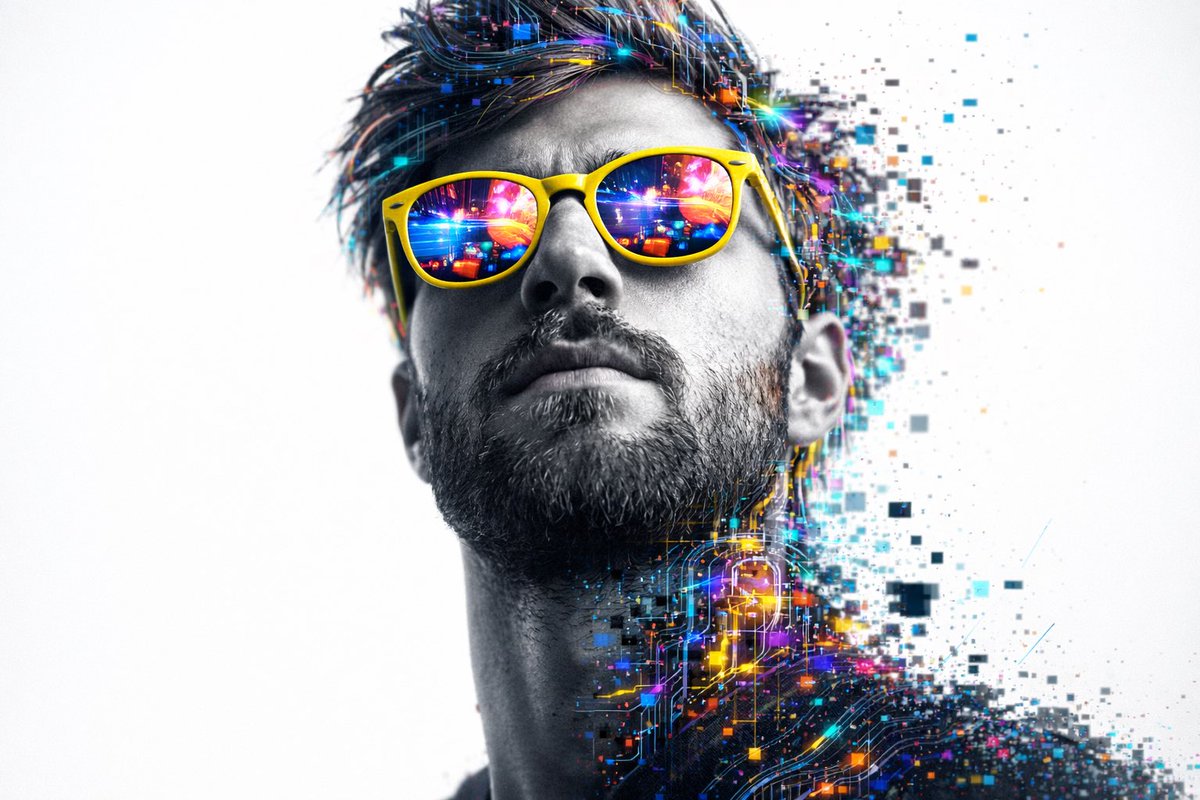 A hyper realistic 8K close up portrait of a person's head and...