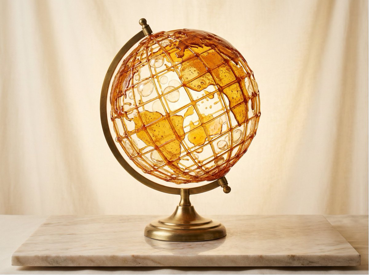 A [PRODUCT] rendered as if built entirely from pulled and blo...