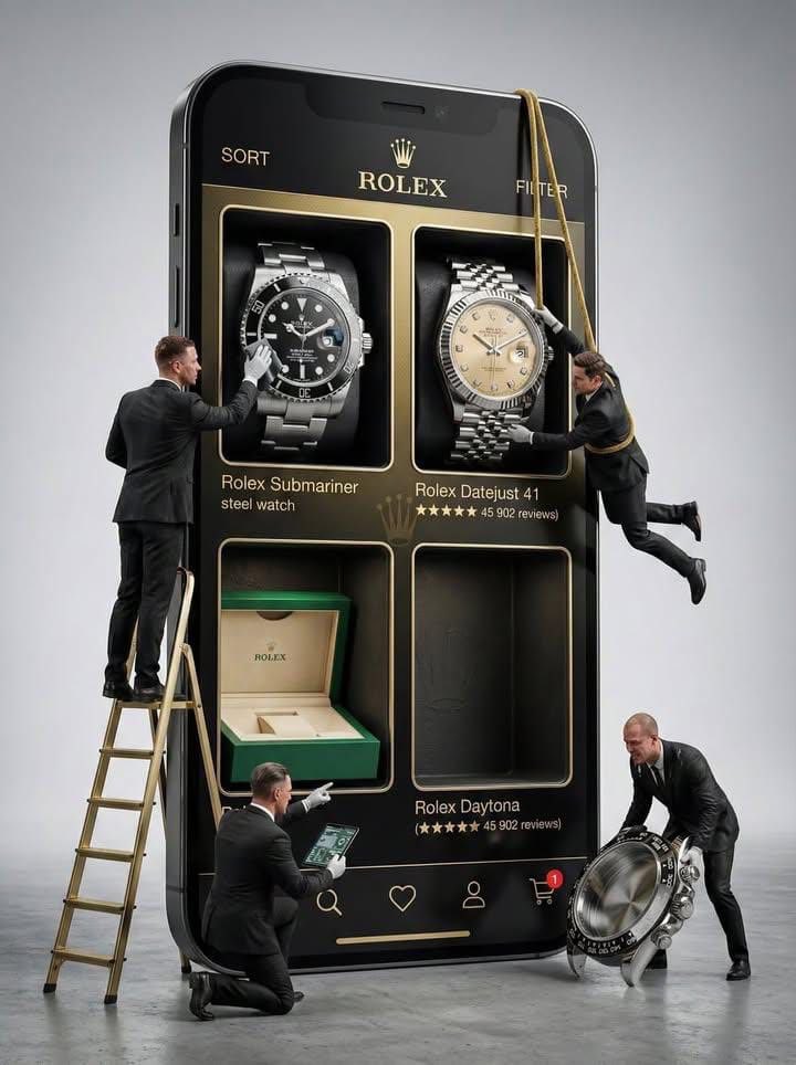 Ultra realistic creative advertising scene showing a giant sm...