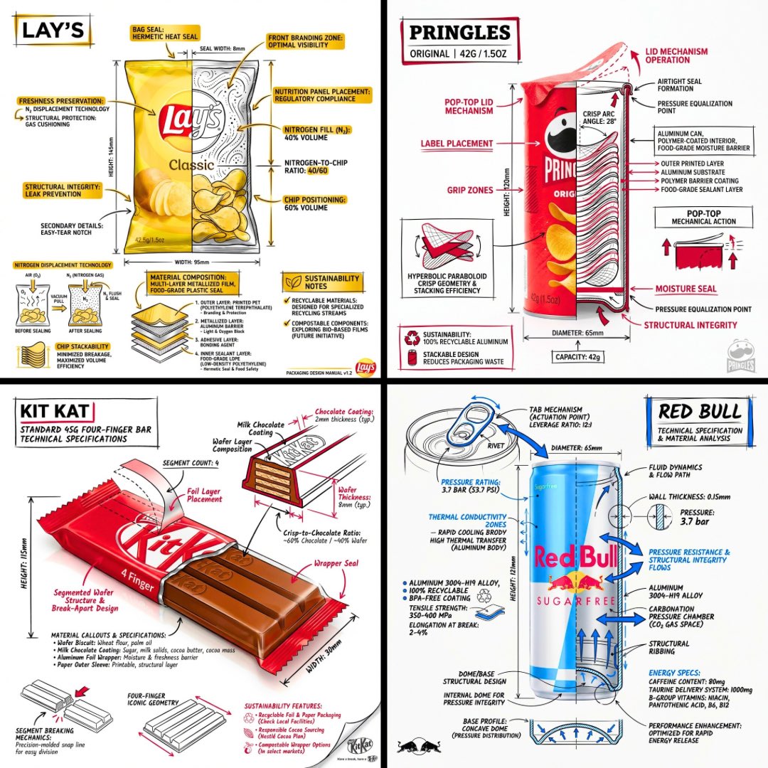 Create a branded technical infographic of a [SNACK], combinin...