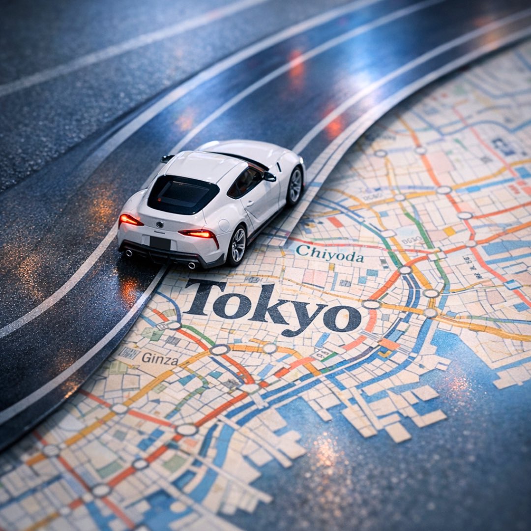 A surreal, hyper realistic close up scene of a miniature [CAR...