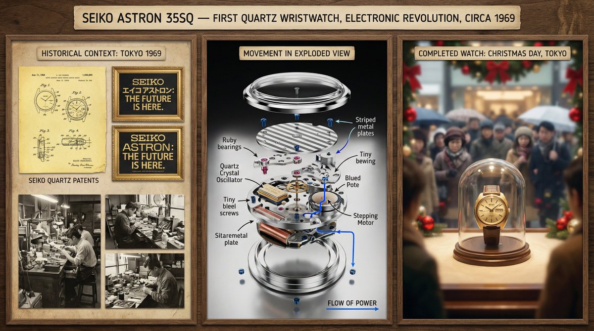 A master watchmaker's documentation board for [TIMEPIECE] — [...