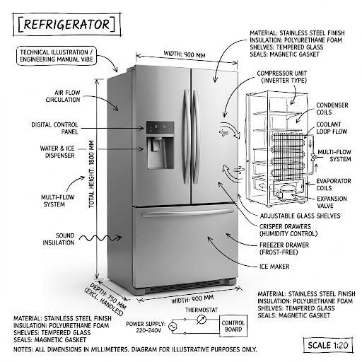 Create an infographic image of [washing machine], combining a...
